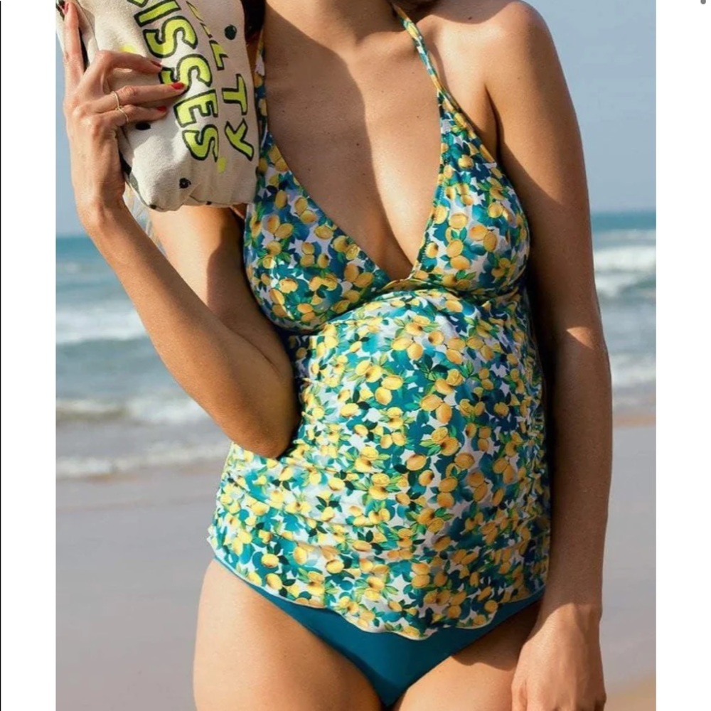NEW maternity lemon swimsuit!